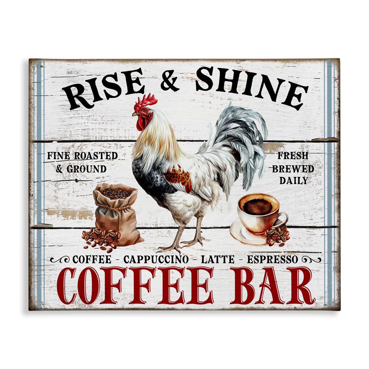 Stupell Industries Rise & Shine Coffee Bar Canvas Wall Art Design by Creatif Belle